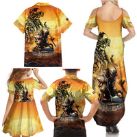 Hawaii Memorial Day Family Matching Summer Maxi Dress and Hawaiian Shirt Remember Their Sacrifice LT05 - Polynesian Pride