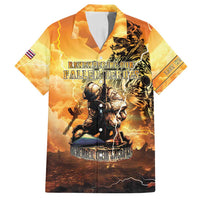 Hawaii Memorial Day Family Matching Summer Maxi Dress and Hawaiian Shirt Remember Their Sacrifice LT05 Dad's Shirt - Short Sleeve Yellow - Polynesian Pride