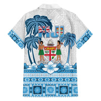 Fiji 679 Constitution Day Family Matching Off Shoulder Short Dress and Hawaiian Shirt Fijian Tapa Pattern LT05 - Polynesian Pride