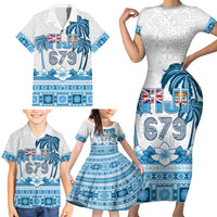 Fiji 679 Constitution Day Family Matching Short Sleeve Bodycon Dress and Hawaiian Shirt Fijian Tapa Pattern LT05 - Polynesian Pride