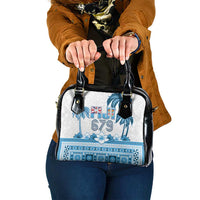 Fiji 679 Constitution Day Shoulder Handbag Fijian Tapa Pattern