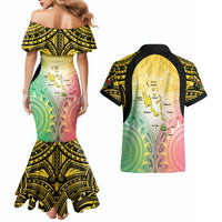 Vanuatu Independence Day Couples Matching Mermaid Dress and Hawaiian Shirt The Untouched Paradise LT05 - Polynesian Pride