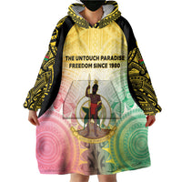 Vanuatu Independence Day Wearable Blanket Hoodie The Untouched Paradise LT05 - Polynesian Pride