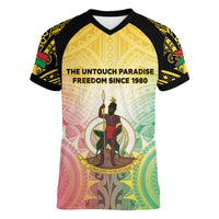 Vanuatu Independence Day Women V-Neck T-Shirt The Untouched Paradise LT05 Female Colorful - Polynesian Pride