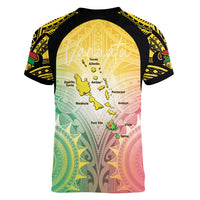 Vanuatu Independence Day Women V-Neck T-Shirt The Untouched Paradise LT05 - Polynesian Pride
