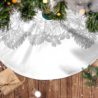 Samoa Lotu Tamaiti Tree Skirt White Sunday Polynesian Pattern With Tropical Flowers LT05 - Polynesian Pride