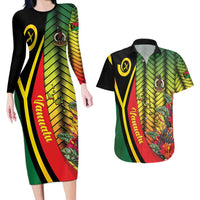 Vanuatu Constitution Day Couples Matching Long Sleeve Bodycon Dress and Hawaiian Shirt Long Live Vanuatu LT05 Colorful - Polynesian Pride