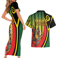 Vanuatu Constitution Day Couples Matching Short Sleeve Bodycon Dress and Hawaiian Shirt Long Live Vanuatu LT05 - Polynesian Pride