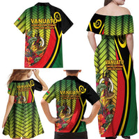 Vanuatu Constitution Day Family Matching Off Shoulder Maxi Dress and Hawaiian Shirt Long Live Vanuatu LT05 - Polynesian Pride