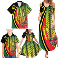 Vanuatu Constitution Day Family Matching Summer Maxi Dress and Hawaiian Shirt Long Live Vanuatu LT05 - Polynesian Pride
