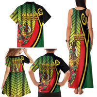 Vanuatu Constitution Day Family Matching Tank Maxi Dress and Hawaiian Shirt Long Live Vanuatu LT05 - Polynesian Pride