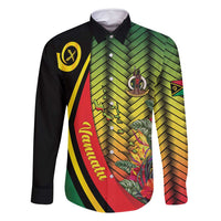 Vanuatu Constitution Day Family Matching Tank Maxi Dress and Hawaiian Shirt Long Live Vanuatu LT05 Dad's Shirt - Long Sleeve Colorful - Polynesian Pride