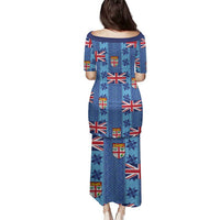 Fiji Masi Tapa Family Matching Puletasi and Hawaiian Shirt Coat Of Arms LT05 - Polynesian Pride