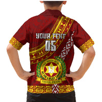 Custom Vavau High School Family Matching Mermaid Dress and Hawaiian Shirt Tongan Kupesi Pattern LT05 - Polynesian Pride