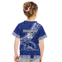 Custom Tupou College Kid T Shirt Tongan Kupesi Pattern LT05 - Polynesian Pride