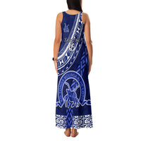 Custom Queen Salote College Family Matching Tank Maxi Dress and Hawaiian Shirt Tongan Kupesi Pattern LT05 - Polynesian Pride