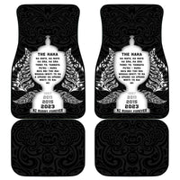 New Zealand Rugby Car Mats The Haka With Champions Cup LT05 Black - Polynesian Pride