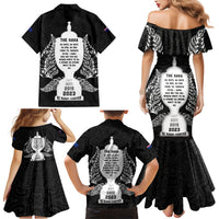 New Zealand Rugby Family Matching Mermaid Dress and Hawaiian Shirt The Haka With Champions Cup LT05 - Polynesian Pride