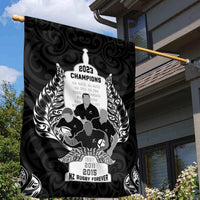 New Zealand Rugby Garden Flag The Haka With Champions Cup LT05 - Polynesian Pride