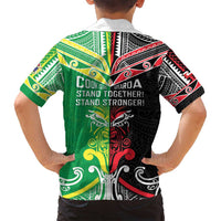 Cook Islands And Aotearoa Family Matching Long Sleeve Bodycon Dress and Hawaiian Shirt Together For Te Tiriti O Waitangi LT05 - Polynesian Pride
