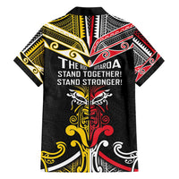 Niue And Aotearoa Family Matching Short Sleeve Bodycon Dress and Hawaiian Shirt Together For Te Tiriti O Waitangi LT05 - Polynesian Pride