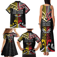 Niue And Aotearoa Family Matching Tank Maxi Dress and Hawaiian Shirt Together For Te Tiriti O Waitangi LT05 - Polynesian Pride