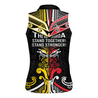 Niue And Aotearoa Women Sleeveless Polo Shirt Together For Te Tiriti O Waitangi LT05 - Polynesian Pride
