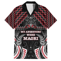 Aotearoa Family Matching Off Shoulder Short Dress and Hawaiian Shirt Proud To Be Maori LT05 Dad's Shirt - Short Sleeve Red - Polynesian Pride