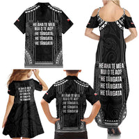 Aotearoa Toitu Te Tiriti Family Matching Summer Maxi Dress and Hawaiian Shirt No Kiwi Without Iwi LT05 - Polynesian Pride