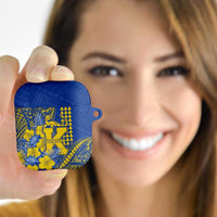 Hawaii Kaiser High School AirPods Case Tribal Tattoo With Hibiscus Flowers