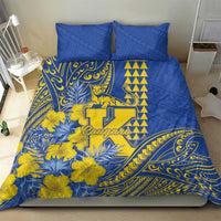 Hawaii Kaiser High School Bedding Set Tribal Tattoo With Hibiscus Flowers