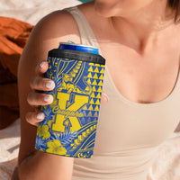 Personalised Hawaii Kaiser High School 4 in 1 Can Cooler Tumbler Tribal Tattoo With Hibiscus Flowers LT05 - Polynesian Pride