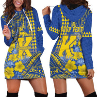 Personalised Hawaii Kaiser High School Hoodie Dress Tribal Tattoo With Hibiscus Flowers LT05 - Polynesian Pride