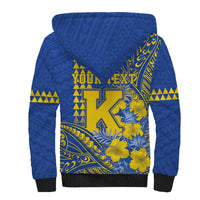 Personalised Hawaii Kaiser High School Sherpa Hoodie Tribal Tattoo With Hibiscus Flowers LT05 - Polynesian Pride