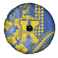 Hawaii Kaiser High School Spare Tire Cover Tribal Tattoo With Hibiscus Flowers