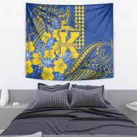 Hawaii Kaiser High School Tapestry Tribal Tattoo With Hibiscus Flowers