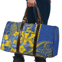 Hawaii Kaiser High School Travel Bag Tribal Tattoo With Hibiscus Flowers