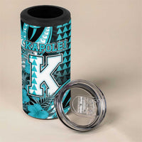 Personalised Hawaii Kapolei High School 4 in 1 Can Cooler Tumbler Tribal Tattoo With Hibiscus Flowers LT05 - Polynesian Pride