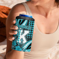 Personalised Hawaii Kapolei High School 4 in 1 Can Cooler Tumbler Tribal Tattoo With Hibiscus Flowers LT05 - Polynesian Pride