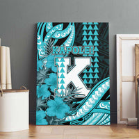 Hawaii Kapolei High School Canvas Wall Art Tribal Tattoo With Hibiscus Flowers