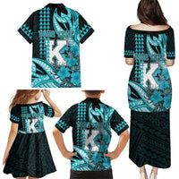 Personalised Hawaii Kapolei High School Family Matching Puletasi and Hawaiian Shirt Tribal Tattoo With Hibiscus Flowers LT05 - Polynesian Pride