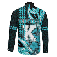 Personalised Hawaii Kapolei High School Family Matching Tank Maxi Dress and Hawaiian Shirt Tribal Tattoo With Hibiscus Flowers LT05 - Polynesian Pride