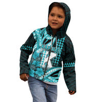 Personalised Hawaii Kapolei High School Kid Hoodie Tribal Tattoo With Hibiscus Flowers LT05 - Polynesian Pride