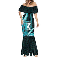 Personalised Hawaii Kapolei High School Mermaid Dress Tribal Tattoo With Hibiscus Flowers LT05 - Polynesian Pride