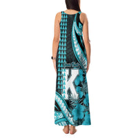 Personalised Hawaii Kapolei High School Tank Maxi Dress Tribal Tattoo With Hibiscus Flowers LT05 - Polynesian Pride