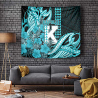 Hawaii Kapolei High School Tapestry Tribal Tattoo With Hibiscus Flowers