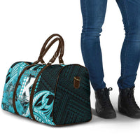 Hawaii Kapolei High School Travel Bag Tribal Tattoo With Hibiscus Flowers