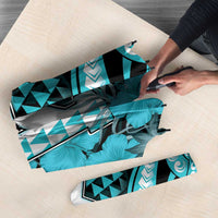 Hawaii Kapolei High School Umbrella Tribal Tattoo With Hibiscus Flowers