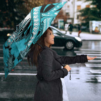 Hawaii Kapolei High School Umbrella Tribal Tattoo With Hibiscus Flowers