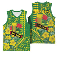 Personalised Hawaii Leilehua High School Basketball Jersey Tribal Tattoo With Hibiscus Flowers LT05 - Polynesian Pride